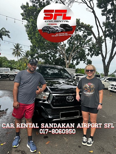 Great customer from Australia use Toyota Hilux Rocco 2.8 RM320/day for vacation at Sandakan Sabah,visiting Sepilok&Kinabatangan river